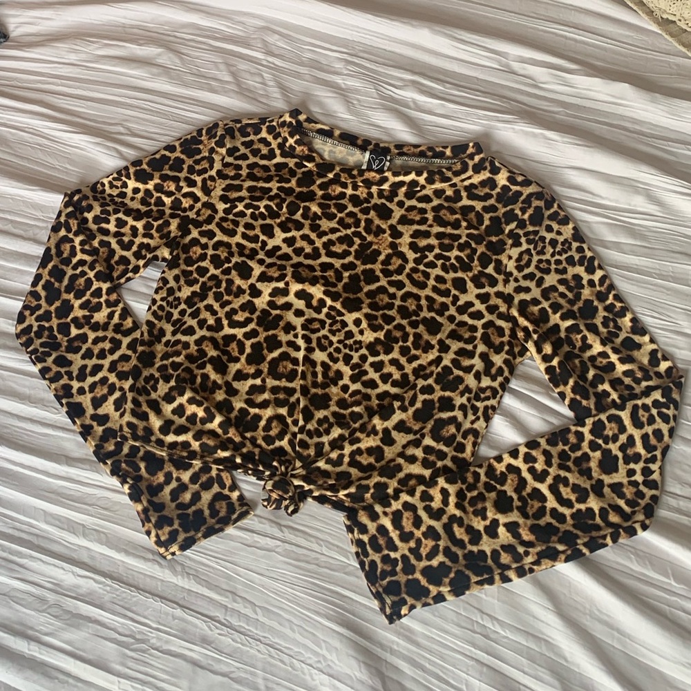 Windsor leopard print long sleeve top